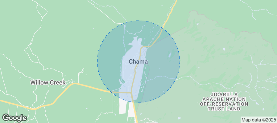 Map of Airbnb listings in Chama
