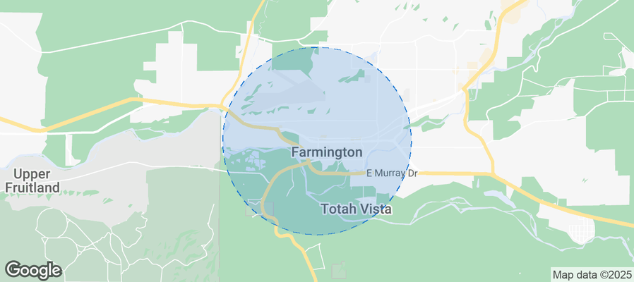 Map of Airbnb listings in Farmington