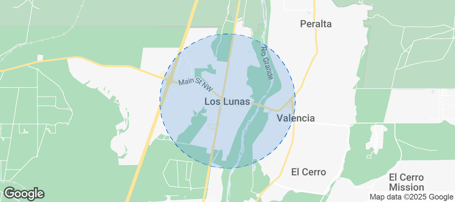 Map of Airbnb listings in Los Lunas