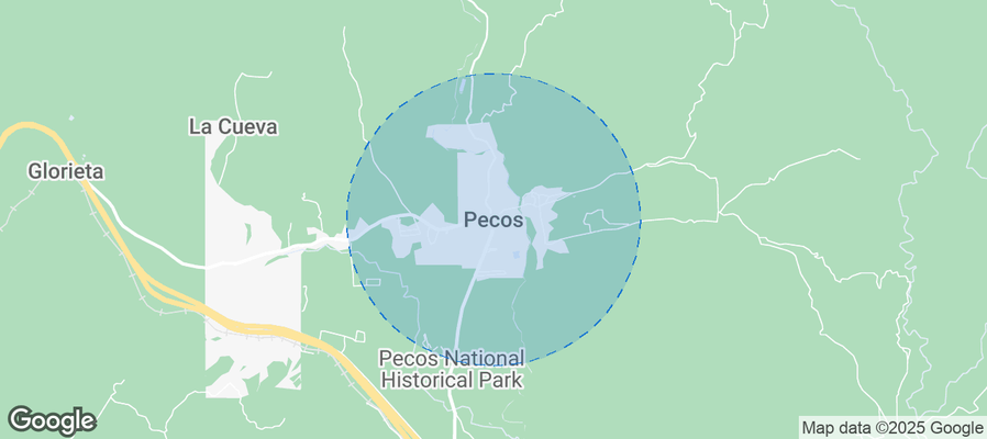 Map of Airbnb listings in Pecos