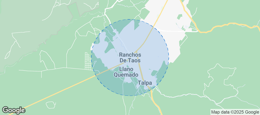 Map of Airbnb listings in Ranchos de Taos