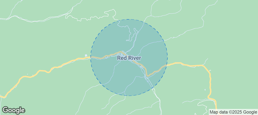 Map of Airbnb listings in Red River