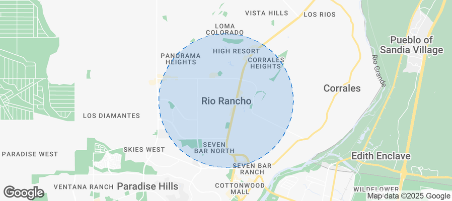 Map of Airbnb listings in Rio Rancho