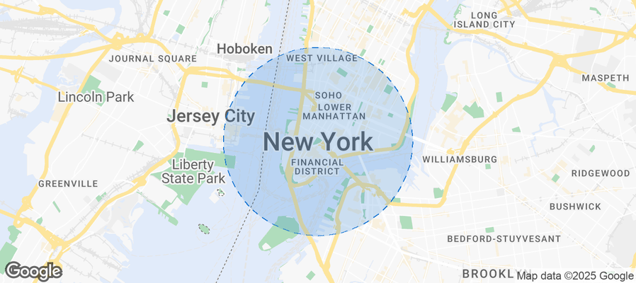 Map of Airbnb listings in Town of Brookhaven