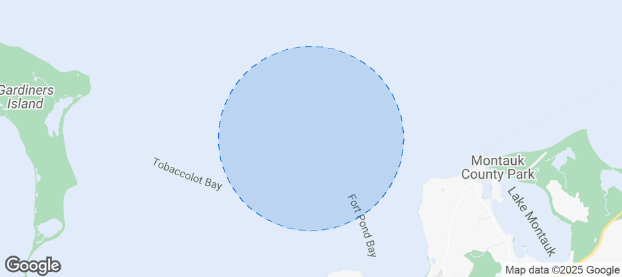 Map of Airbnb listings in Town of East Hampton
