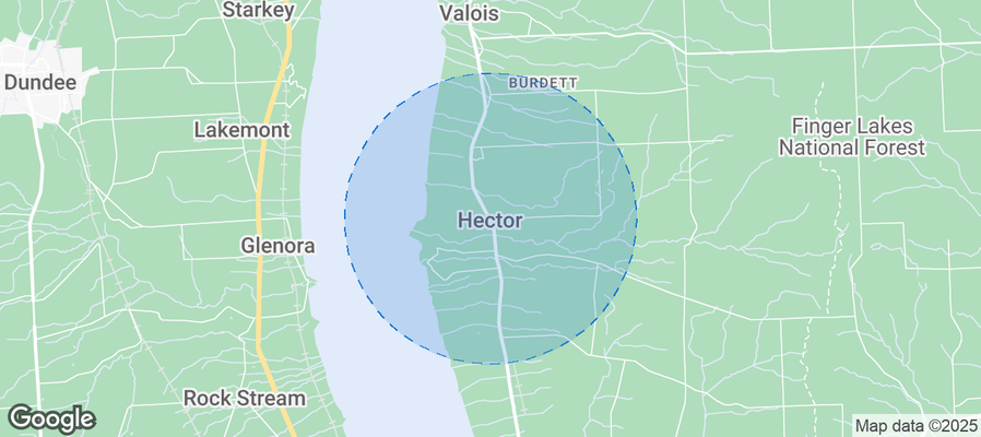 Map of Airbnb listings in Town of Hector