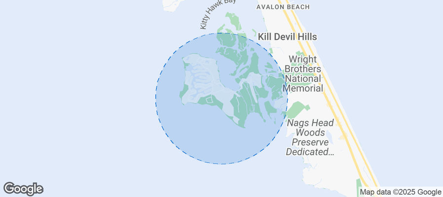 Map of Airbnb listings in Colington