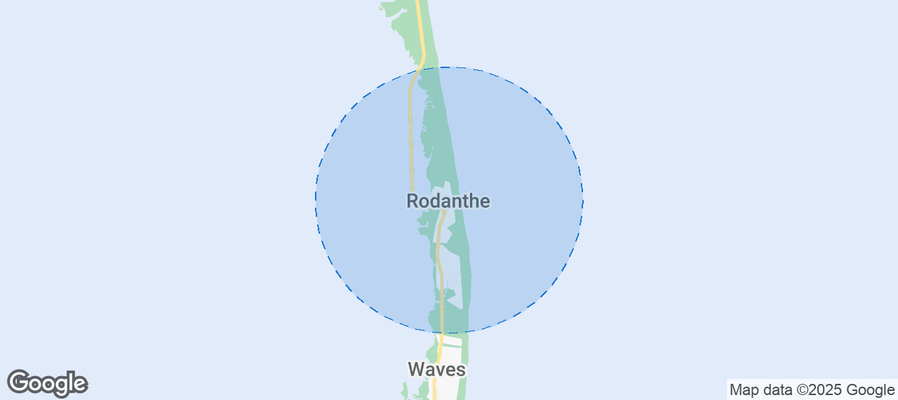 Map of Airbnb listings in Rodanthe