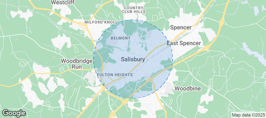 Map of Airbnb listings in Salisbury
