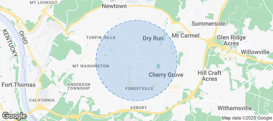 Map of Airbnb listings in Anderson Township