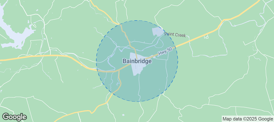 Map of Airbnb listings in Bainbridge