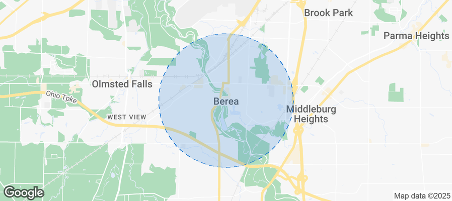 Map of Airbnb listings in Berea