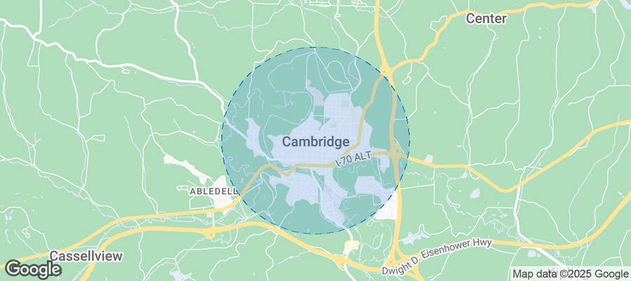Map of Airbnb listings in Cambridge