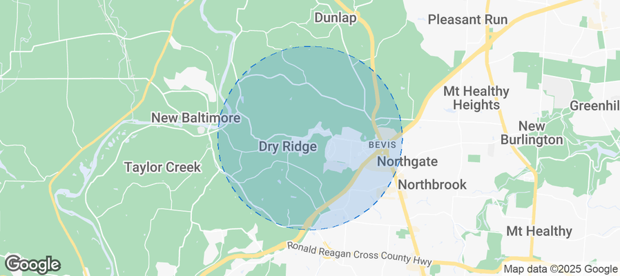 Map of Airbnb listings in Colerain Township
