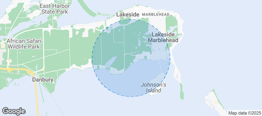 Map of Airbnb listings in Danbury Township