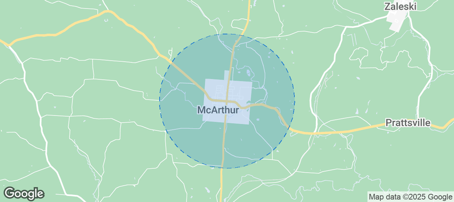 Map of Airbnb listings in Elk Township