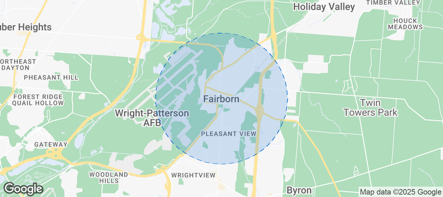 Map of Airbnb listings in Fairborn
