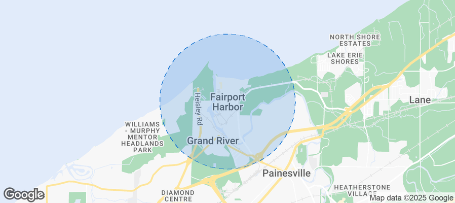 Map of Airbnb listings in Fairport Harbor