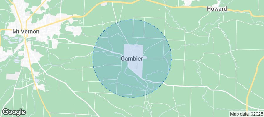 Map of Airbnb listings in Gambier