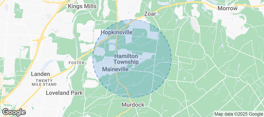 Map of Airbnb listings in Hamilton Township