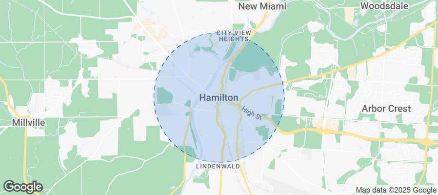 Map of Airbnb listings in Hamilton