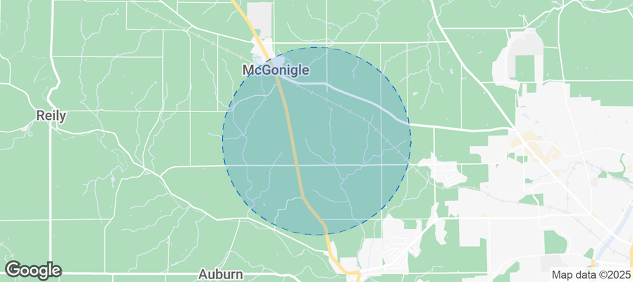 Map of Airbnb listings in Hanover Township