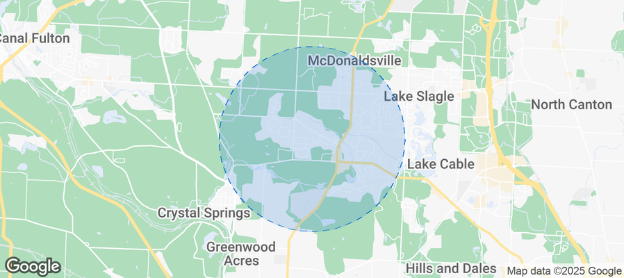 Map of Airbnb listings in Jackson Township