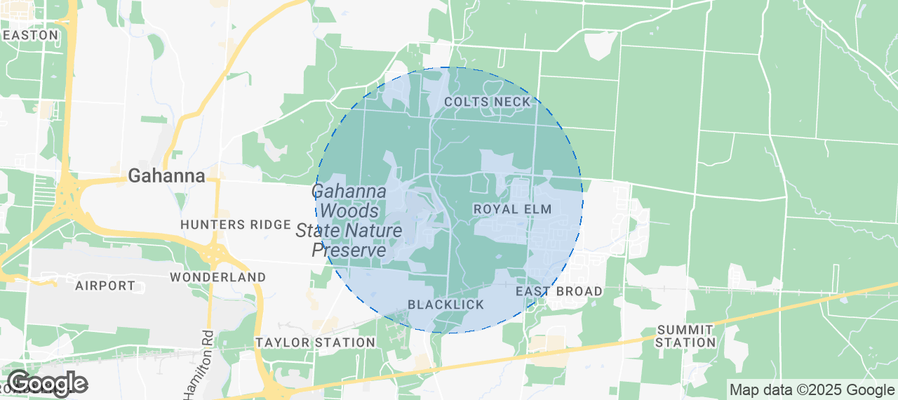 Map of Airbnb listings in Jefferson Township
