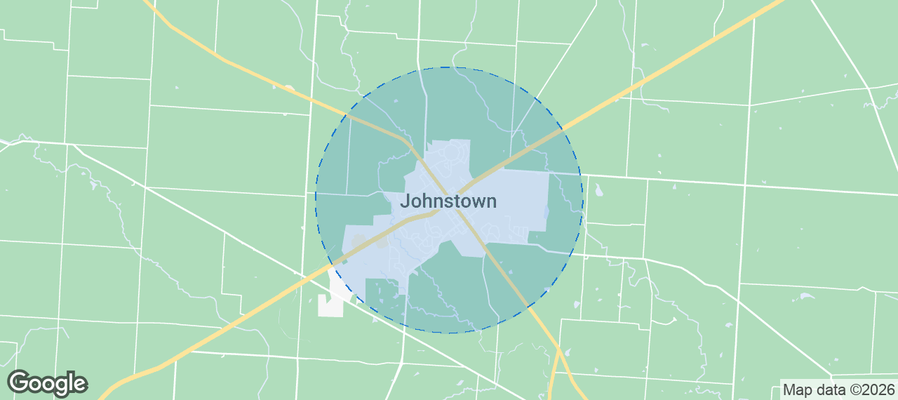 Map of Airbnb listings in Johnstown