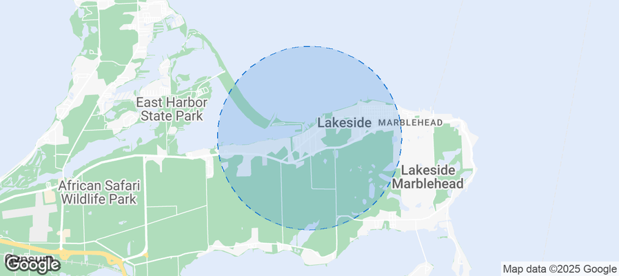 Map of Airbnb listings in Lakeside