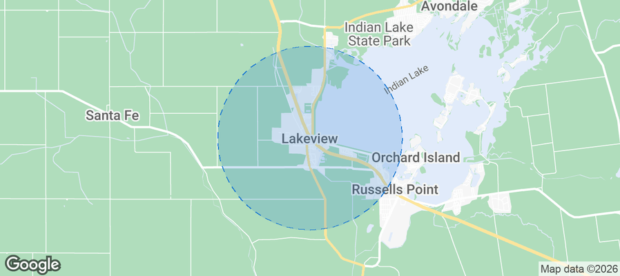 Map of Airbnb listings in Lakeview