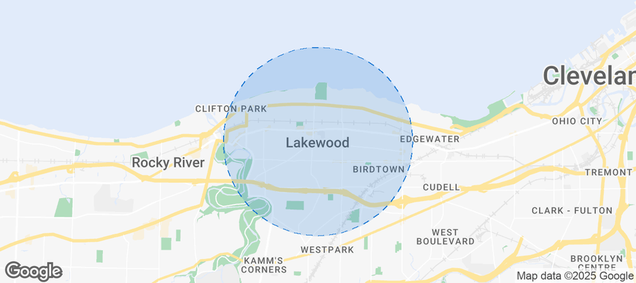Map of Airbnb listings in Lakewood