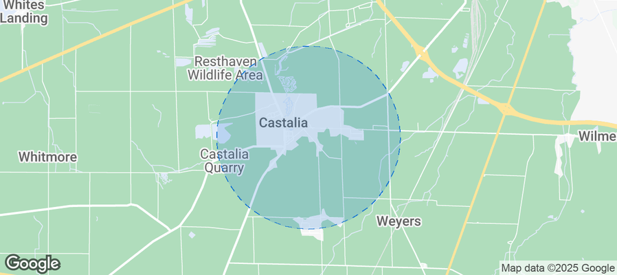 Map of Airbnb listings in Margaretta Township