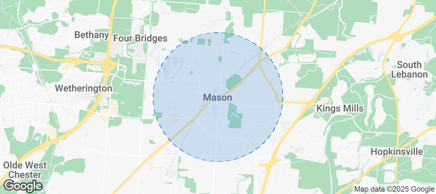 Map of Airbnb listings in Mason