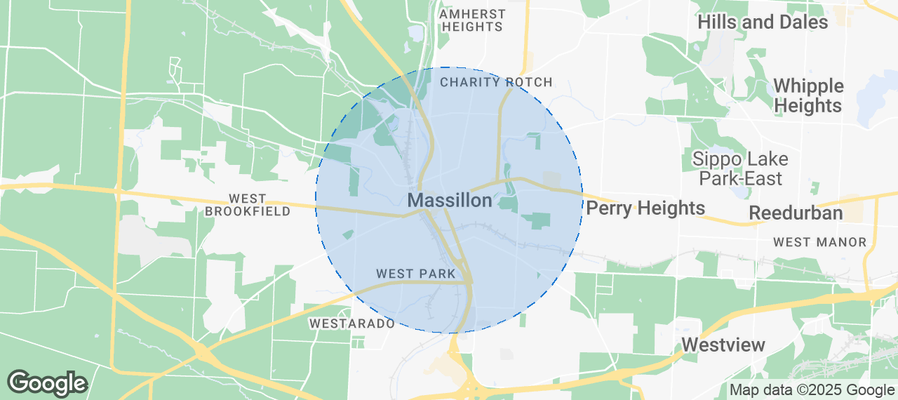 Map of Airbnb listings in Massillon