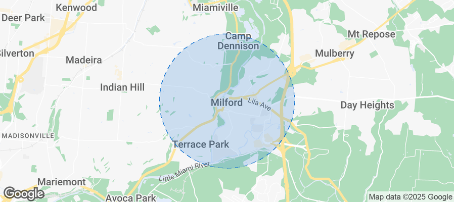 Map of Airbnb listings in Milford