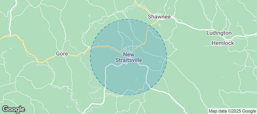 Map of Airbnb listings in New Straitsville