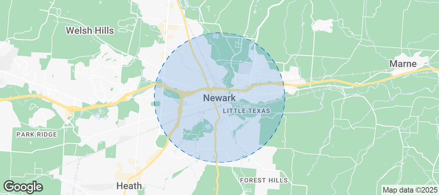 Map of Airbnb listings in Newark