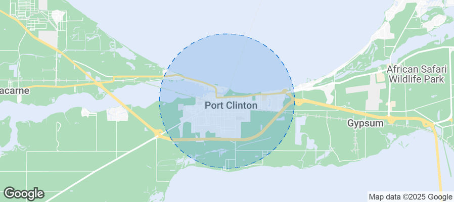 Map of Airbnb listings in Port Clinton