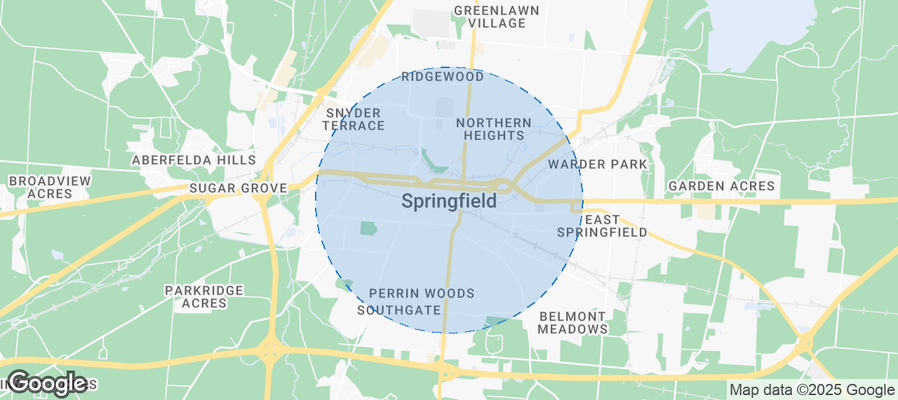 Map of Airbnb listings in Springfield