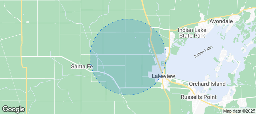 Map of Airbnb listings in Stokes Township