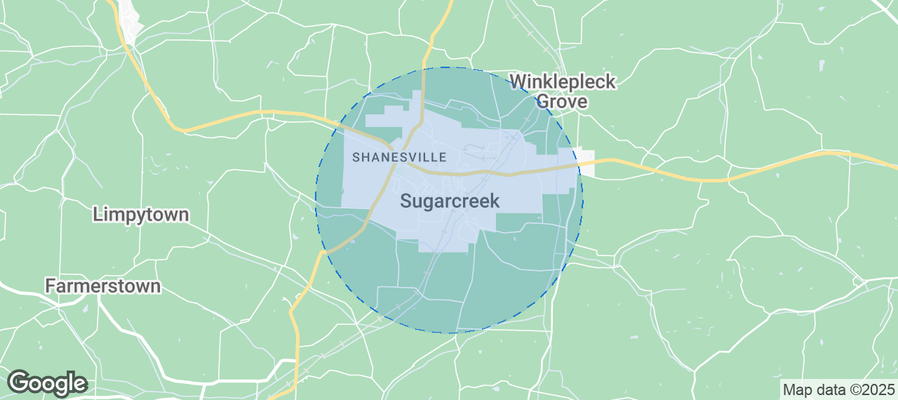 Map of Airbnb listings in Sugarcreek