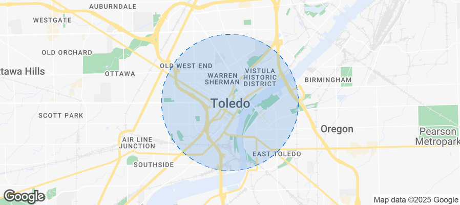 Map of Airbnb listings in Toledo