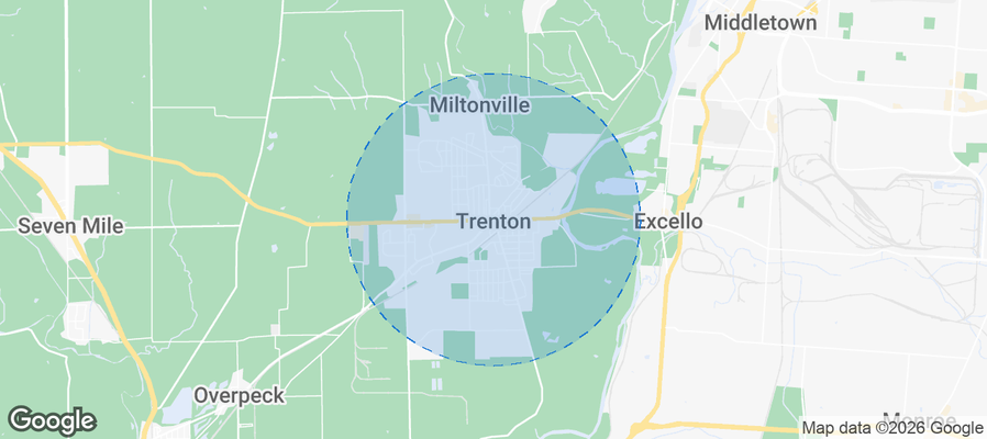 Map of Airbnb listings in Trenton