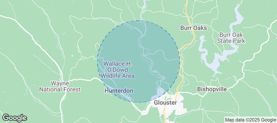 Map of Airbnb listings in Trimble Township
