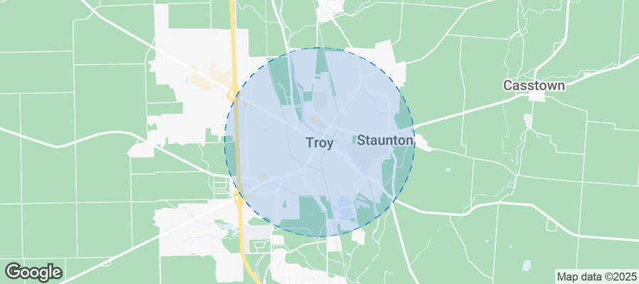 Map of Airbnb listings in Troy