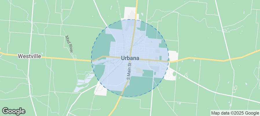 Map of Airbnb listings in Urbana