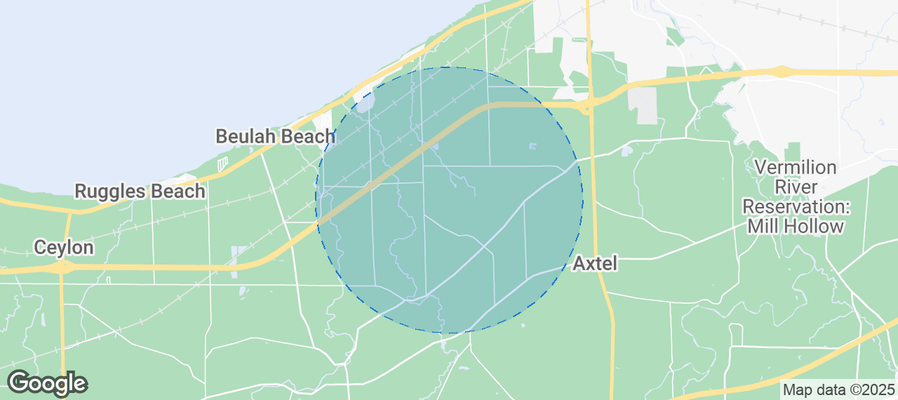 Map of Airbnb listings in Vermilion Township