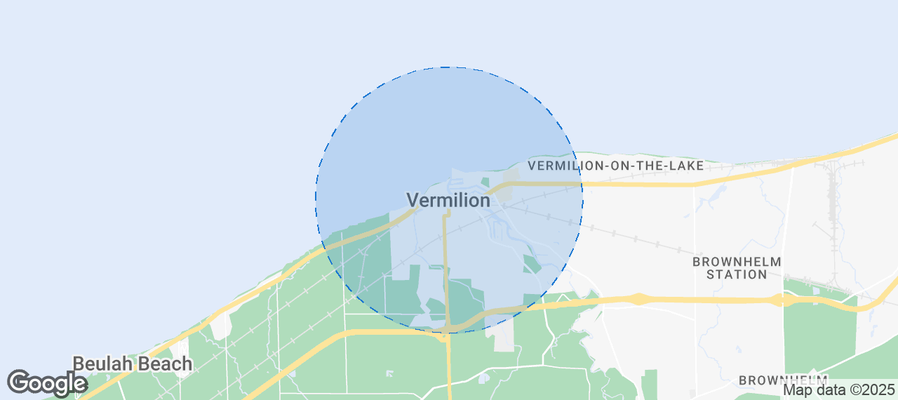 Map of Airbnb listings in Vermilion