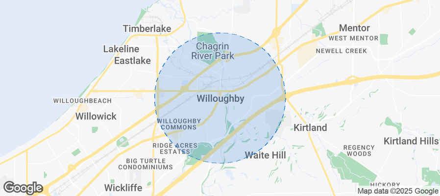 Map of Airbnb listings in Willoughby